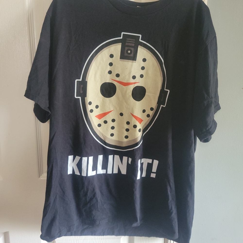 Port Company Halloween Costume Horror Movie Short Sleeve Crewneck T-Shirt XL
